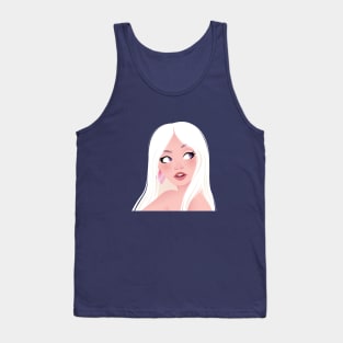 White Haired Girl Tank Top